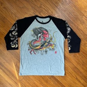 Ronin by Yakuza Graphic Dragon Baseball Tee